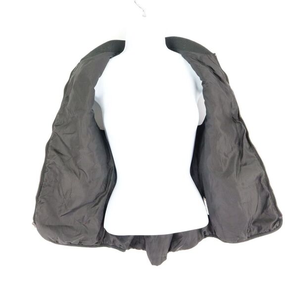 Old Navy Quilted‎ Vest Jacket Full Zip Womens Size S Gray Herringbone Pockets - Picture 6 of 8